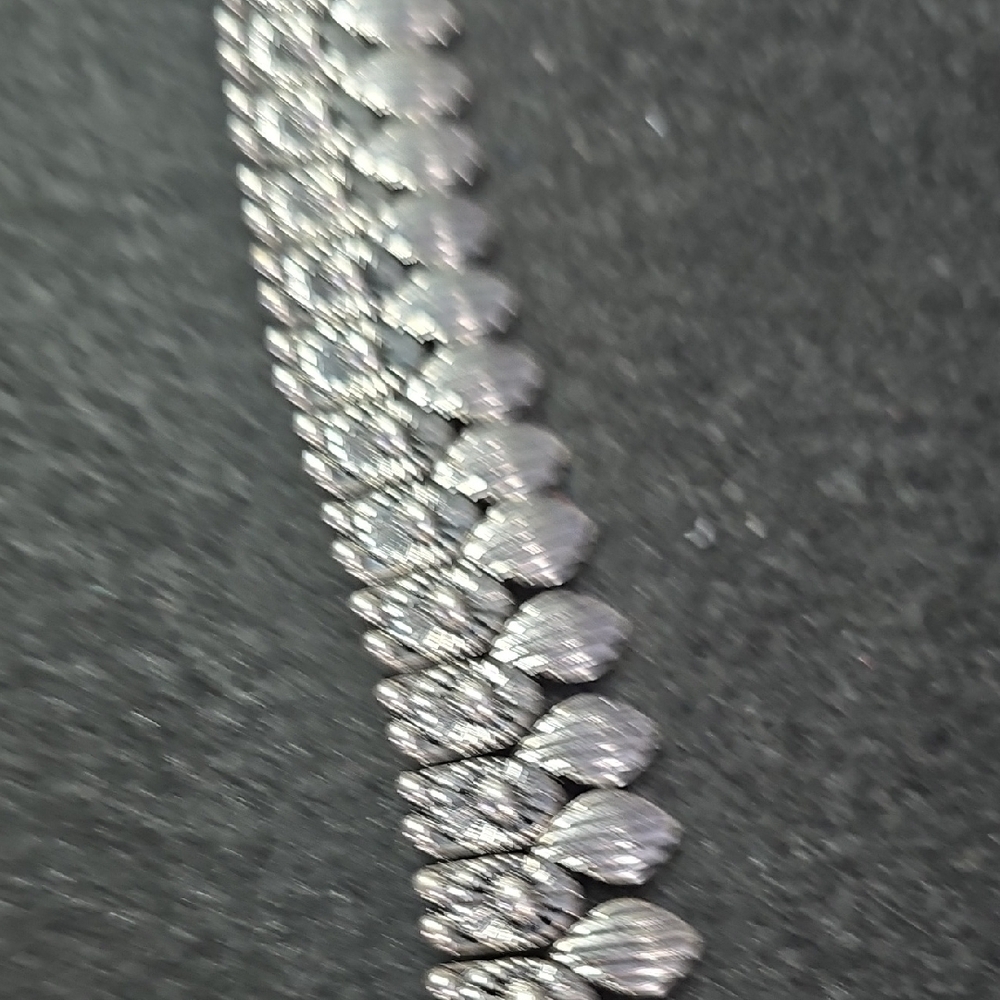 Elegant Two Piece Silver Statement Necklaces - image 4